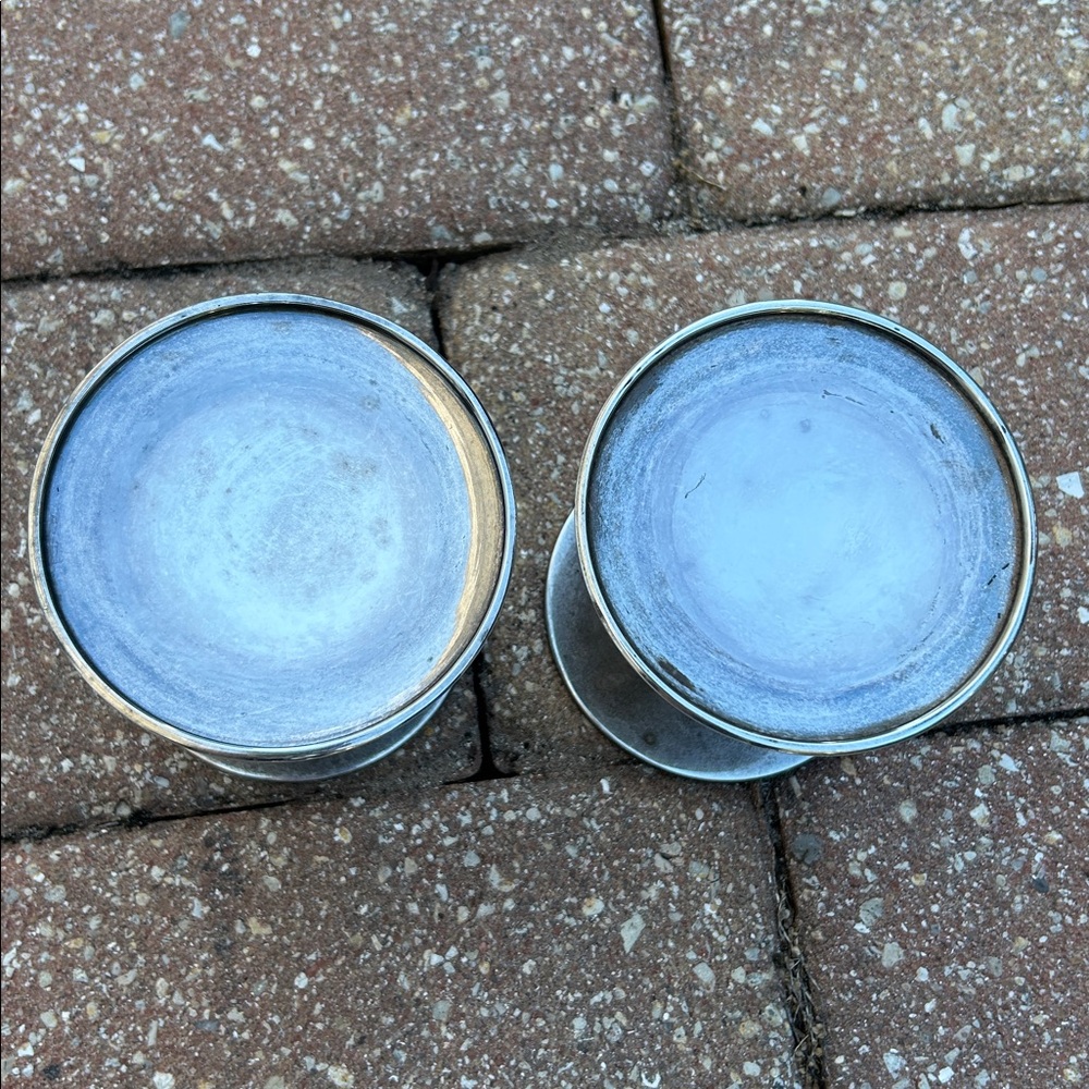 POTTERY BARN ‘Daria’ Silver Pillar Candle Holder Set - Picture 7 of 7